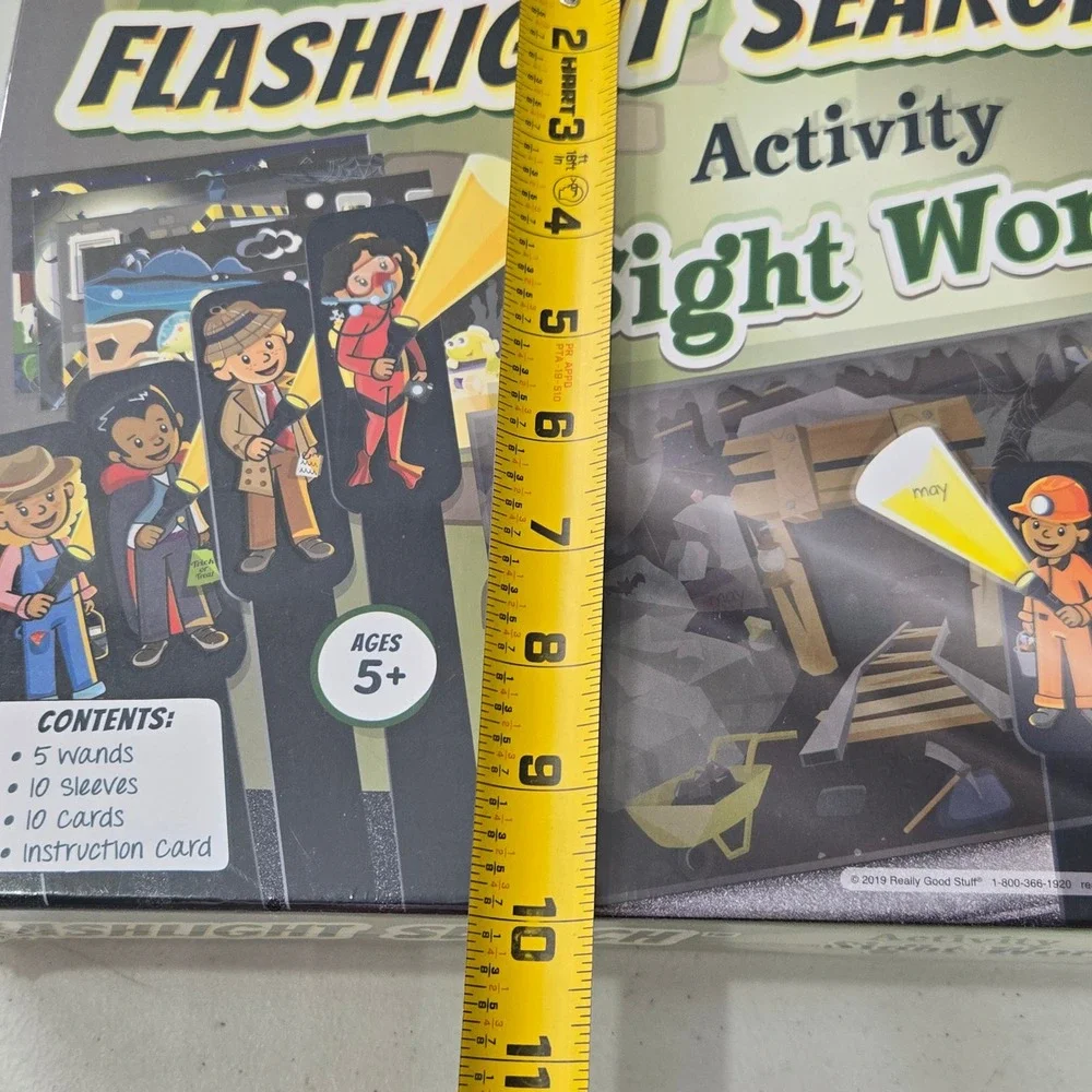 Really Good Stuff Flashlight Search Activity Sight Words Educational Game 5+